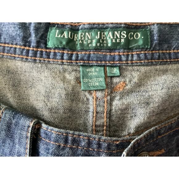 Ralph Lauren VTG Denim Midi Skirt, 10P Blue Embroidered Boho Cowgirl Y2K Western - Picture 4 of 10